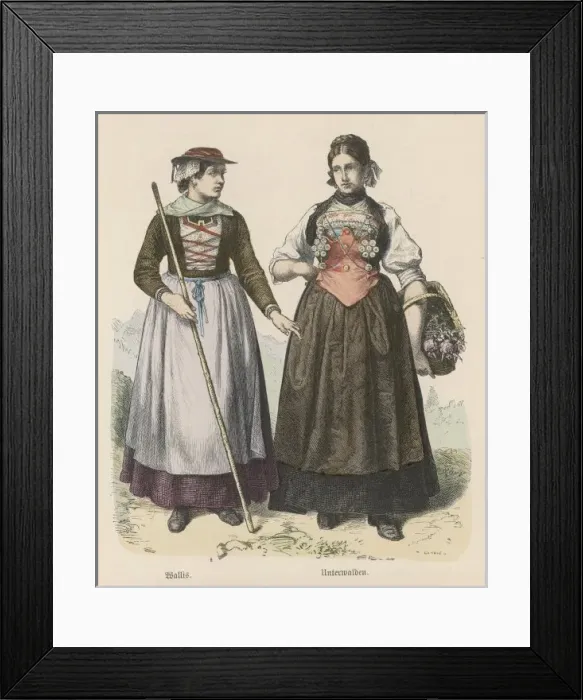 Framed Print : Racial / Swiss Peasants Framed Print : Racial / Swiss Peasants