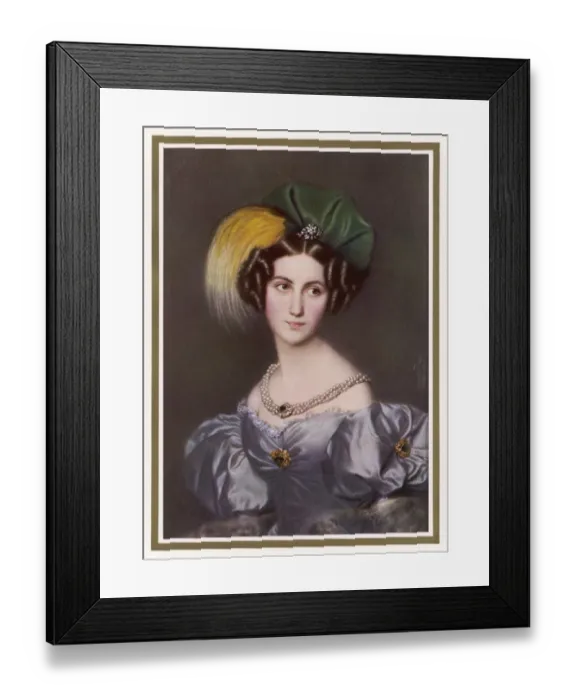 Framed Print : Grey Silk Dress & Turban Framed Print : Grey Silk Dress & Turban