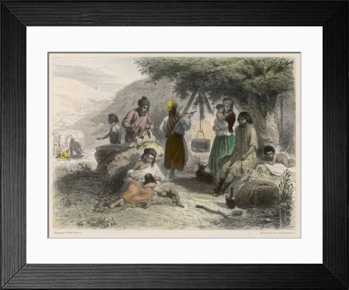 Framed Print : Racial / Gipsies C1840 Framed Print : Racial / Gipsies C1840