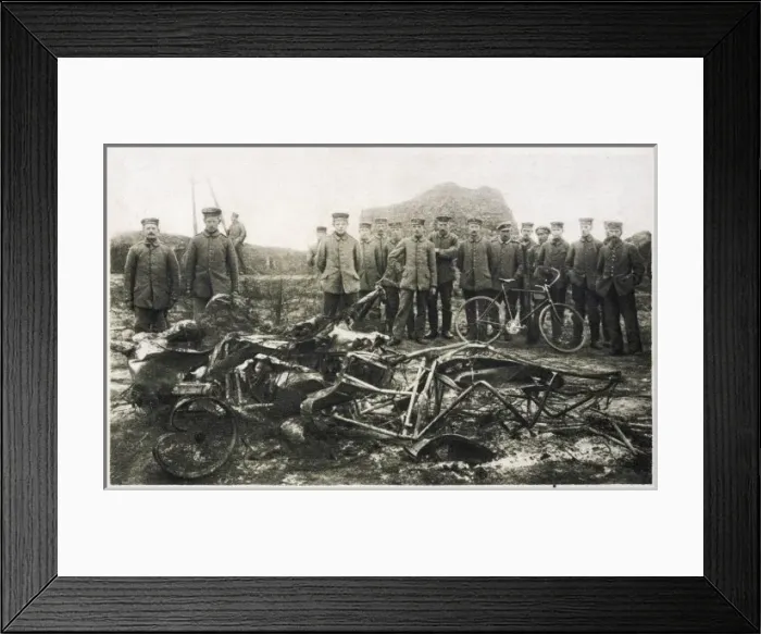 Framed Print : Immelmann Crashes 1916 Framed Print : Immelmann Crashes 1916