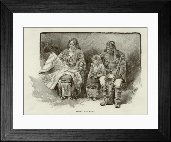 Framed Print : Racial / Apache Family Framed Print : Racial / Apache Family
