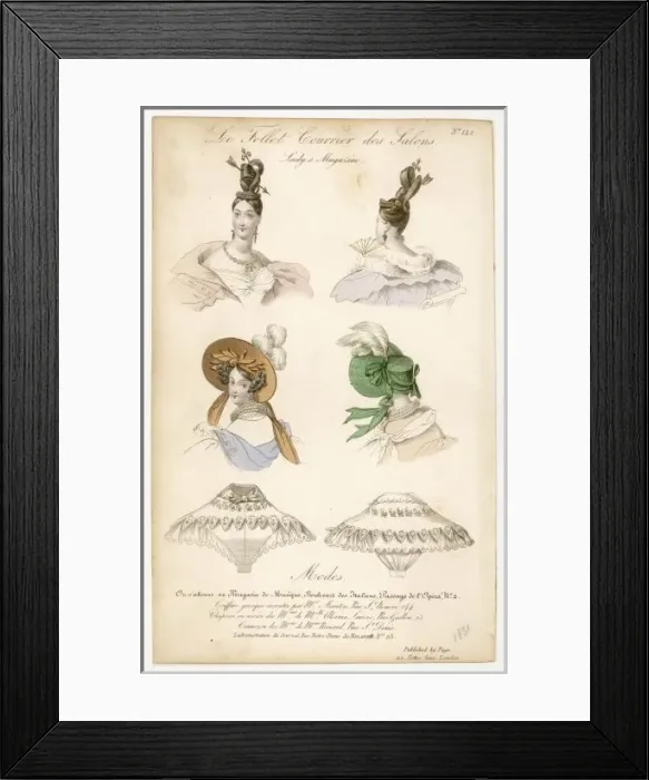 Framed Print : Hair, Hats & Canezous Framed Print : Hair, Hats & Canezous