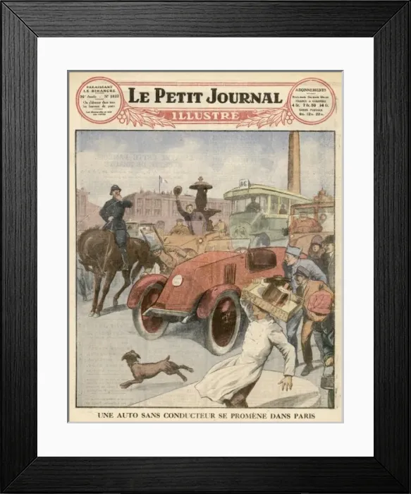 Framed Print : Seemingly Driverless Car Framed Print : Seemingly Driverless Car