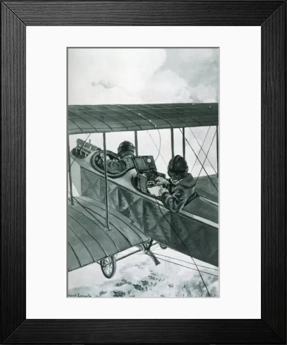 Framed Print : Plane with Telegraph Framed Print : Plane with Telegraph