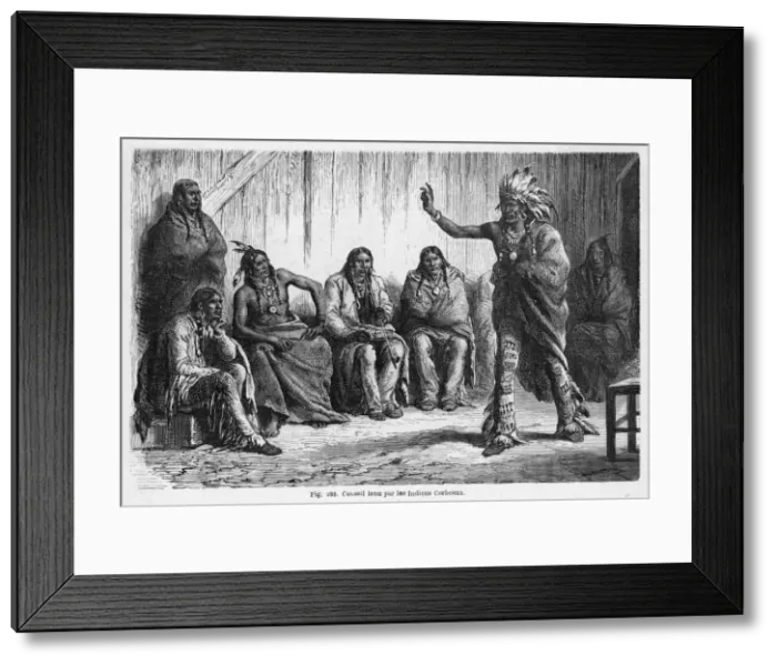 Framed Print : Racial / Crow Leaders 1865 Framed Print : Racial / Crow Leaders 1865