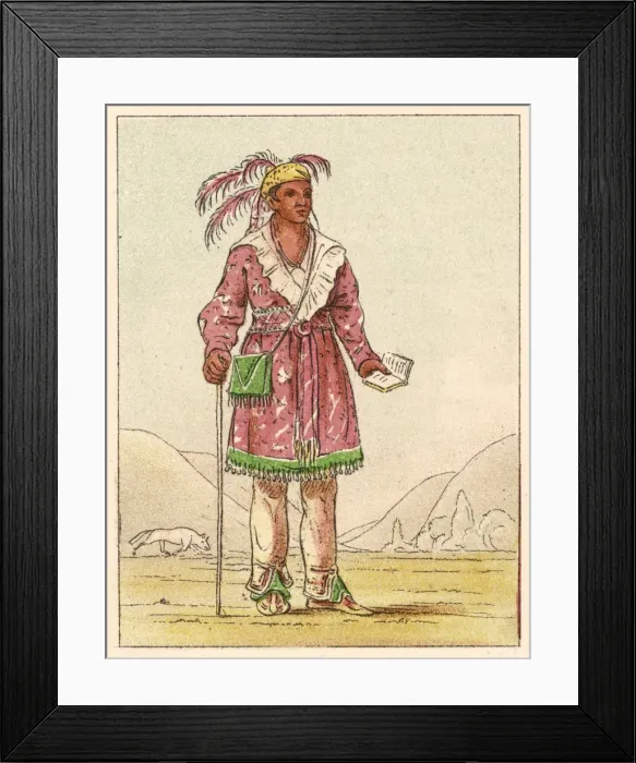Framed Print : Mohican Man 1830 Framed Print : Mohican Man 1830