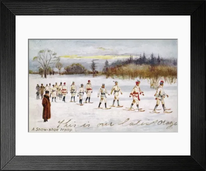 Framed Print : Canadian Snowshoe Tramp Framed Print : Canadian Snowshoe Tramp
