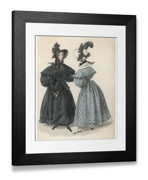 Framed Print : Polka Dot Frock 1832 Framed Print : Polka Dot Frock 1832