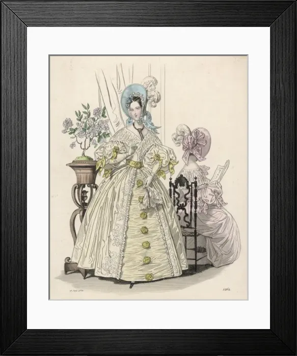 Framed Print : Yellow Frock 1836 Framed Print : Yellow Frock 1836