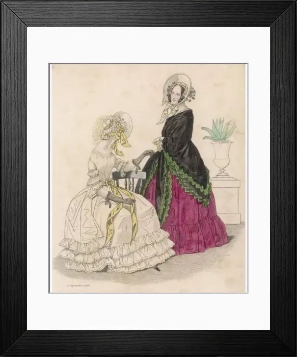 Framed Print : Red or White Dress 1838 Framed Print : Red or White Dress 1838