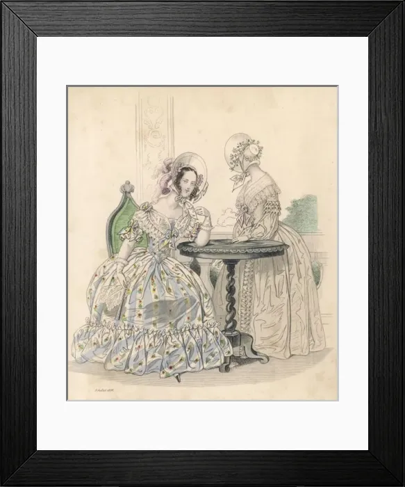Framed Print : Red or White Dress 1838 Framed Print : Red or White Dress 1838