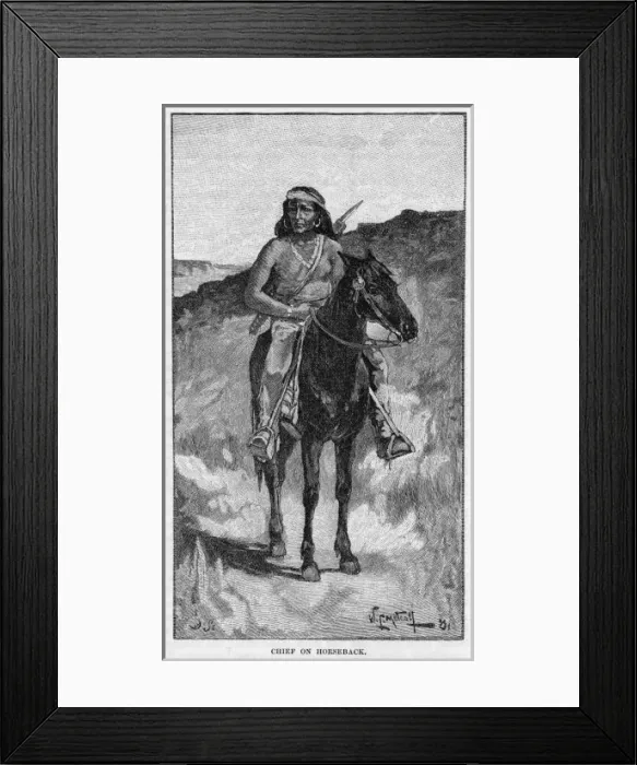 Framed Print : Racial / Zuni Chief 1882 Framed Print : Racial / Zuni Chief 1882