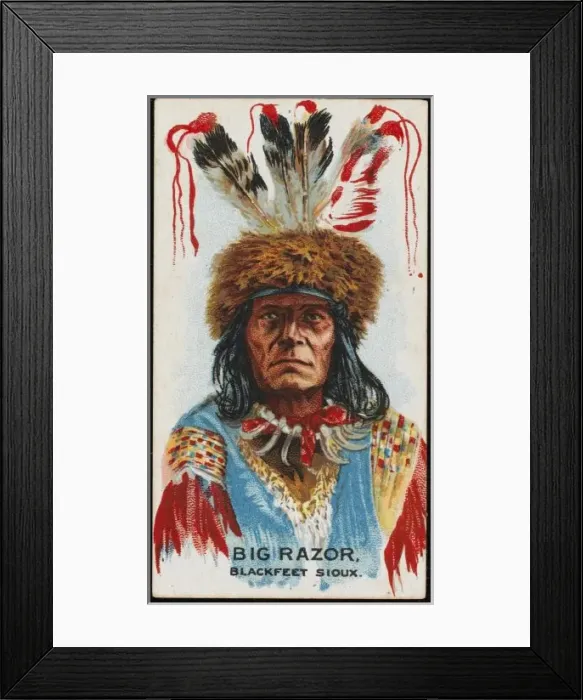 Framed Print : Racial / Big Razor / Sioux Framed Print : Racial / Big Razor / Sioux