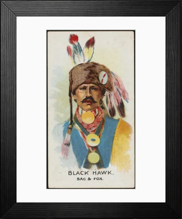 Framed Print : Racial  /  Black Hawk  /  Sacs