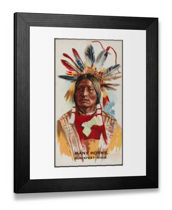 Framed Print : Racial / Many Horns / Sioux Framed Print : Racial / Many Horns / Sioux