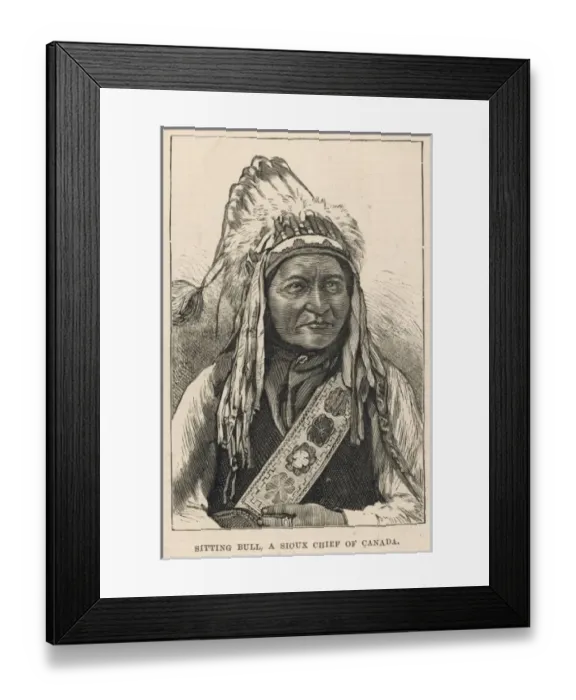 Framed Print : Racial / Sitting Bull / Iln Framed Print : Racial / Sitting Bull / Iln