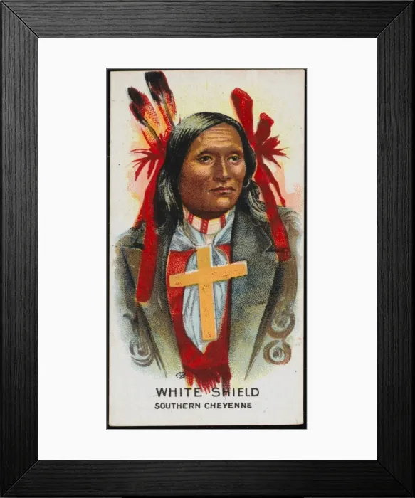 Framed Print : Racial / White Shield Framed Print : Racial / White Shield