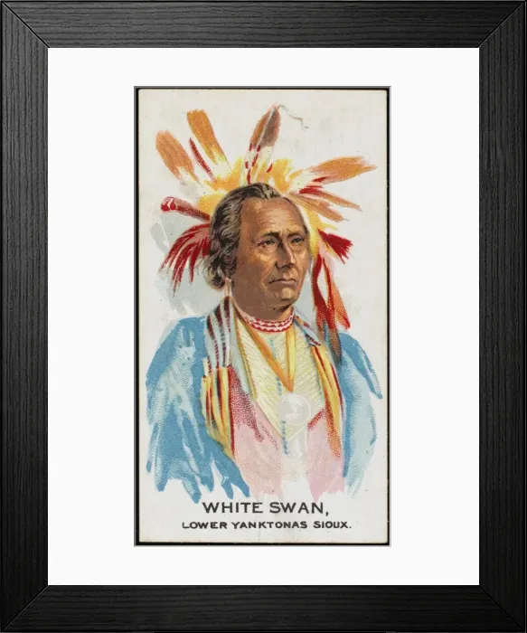 Framed Print : Racial / White Swan / Sioux Framed Print : Racial / White Swan / Sioux