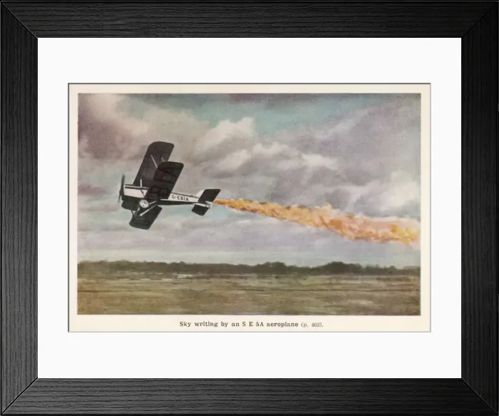 Framed Print : Se5A Skywriting Framed Print : Se5A Skywriting