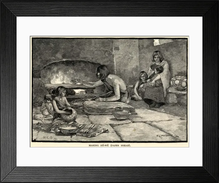 Framed Print : Racial / Zuni Bread 1882 Framed Print : Racial / Zuni Bread 1882