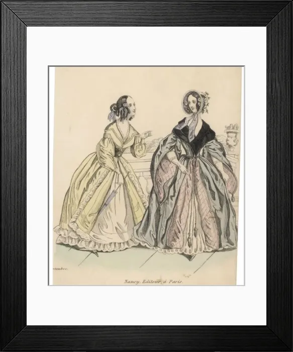 Framed Print : Paris Fashions ?1840 Framed Print : Paris Fashions ?1840