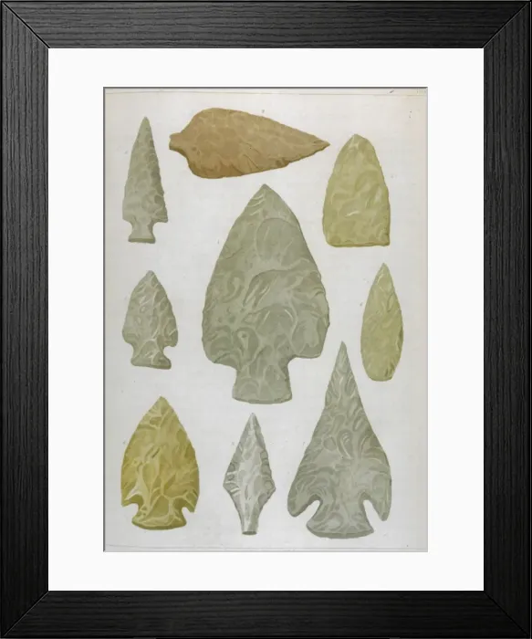 Framed Print : Racial / Arrow Heads 1853 Framed Print : Racial / Arrow Heads 1853