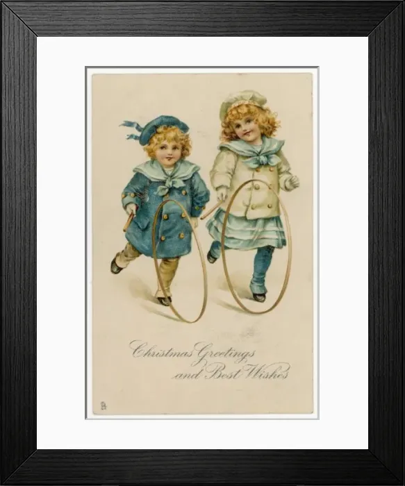 Framed Print : Christmas Card Hoops Framed Print : Christmas Card Hoops