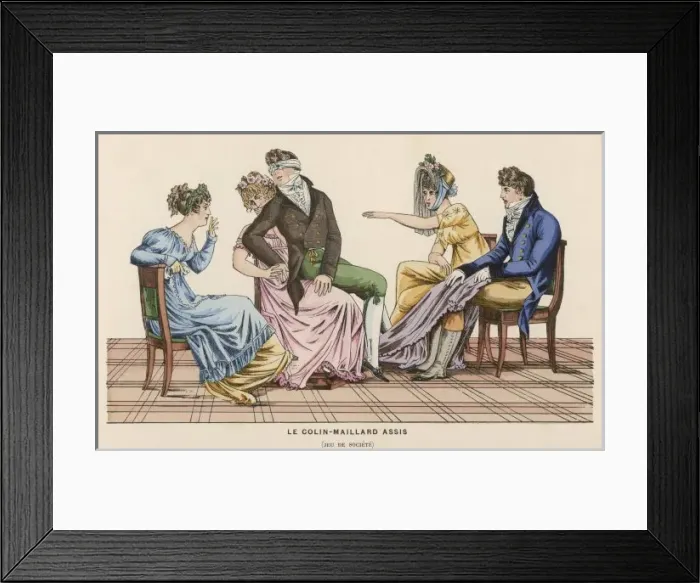 Framed Print : Blind Mans Buff / French Framed Print : Blind Mans Buff / French