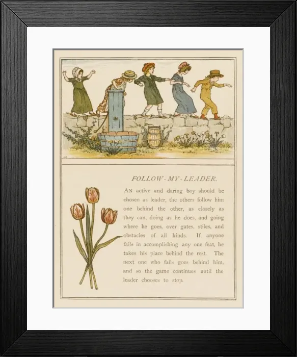 Framed Print : Follow my Leader 1889 Framed Print : Follow my Leader 1889