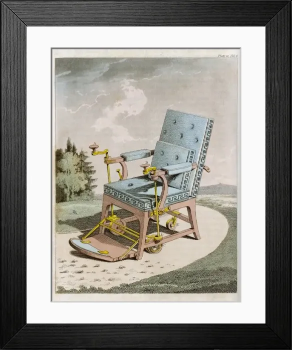 Framed Print : Merlins Wheelchair
