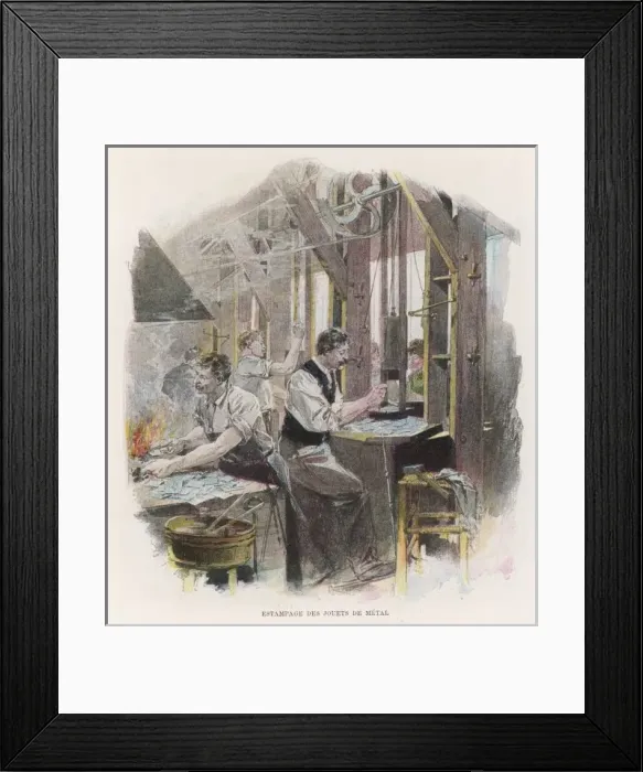 Framed Print : Stamping Metal Toys 1890 Framed Print : Stamping Metal Toys 1890