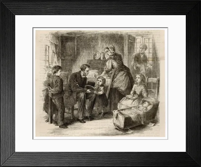 Framed Print : Priest Visits Villagers Framed Print : Priest Visits Villagers