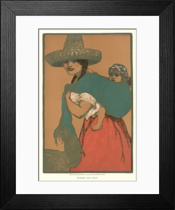 Framed Print : Racial / Mexico / Mother1909 Framed Print : Racial / Mexico / Mother1909