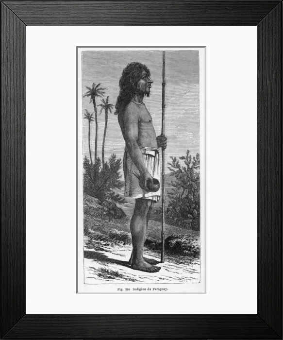 Framed Print : Racial / Paraguay / Man 1872 Framed Print : Racial / Paraguay / Man 1872