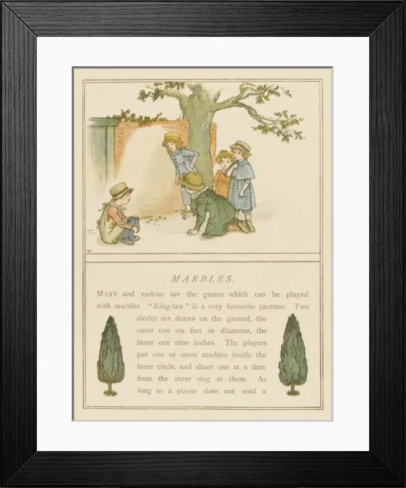 Framed Print : Game of Marbles Framed Print : Game of Marbles