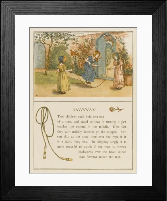 Framed Print : Girls Skipping / 1889 Framed Print : Girls Skipping / 1889