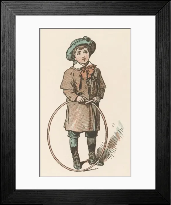 Framed Print : Boy with his Hoop / 1893 Framed Print : Boy with his Hoop / 1893