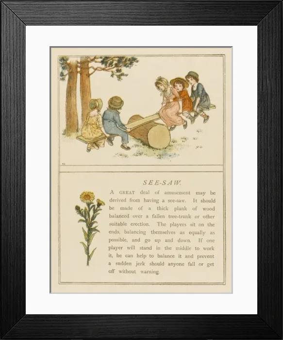 Framed Print : Victorian See-Saw Framed Print : Victorian See-Saw