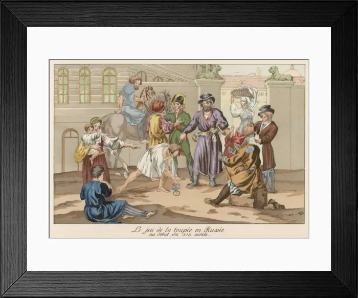 Framed Print : Toys / Russia / Tops / C19Th Framed Print : Toys / Russia / Tops / C19Th