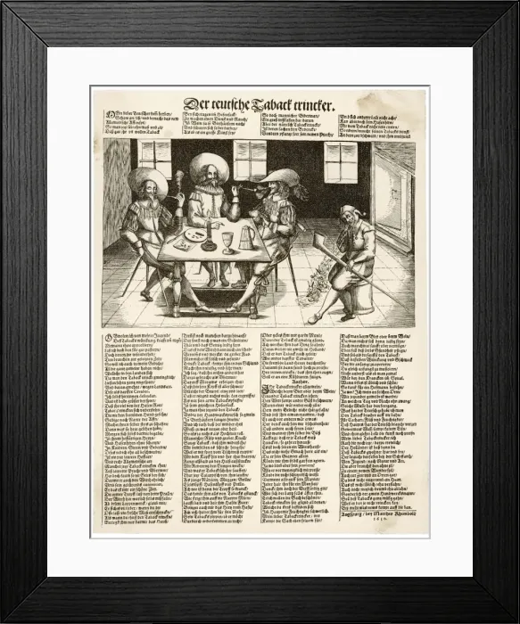 Framed Print : Tobacco Satire 1630 Framed Print : Tobacco Satire 1630