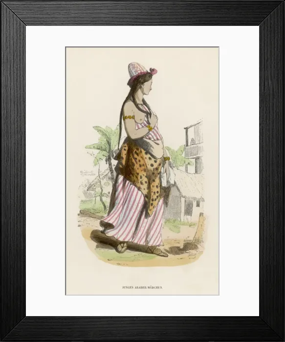 Framed Print : Racial / Arabs / Girl C1840 Framed Print : Racial / Arabs / Girl C1840
