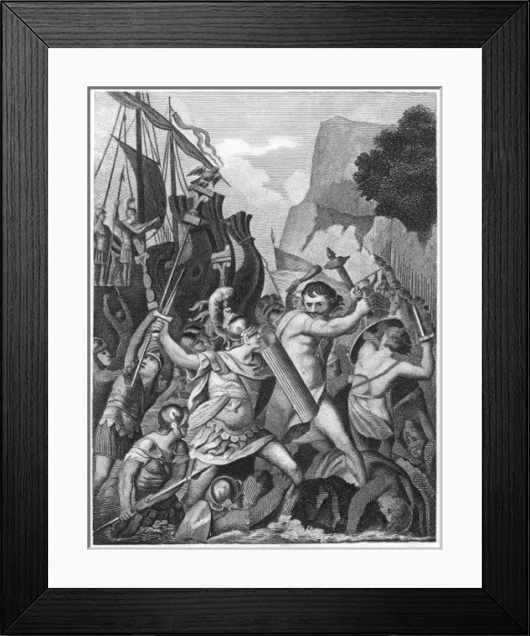 Framed Print : Roman Invasion 55 Bc Framed Print : Roman Invasion 55 Bc