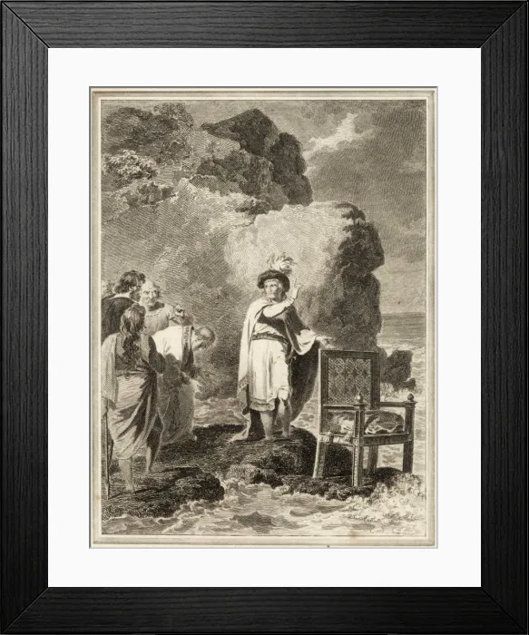 Framed Print : Canute Orders Waves Framed Print : Canute Orders Waves