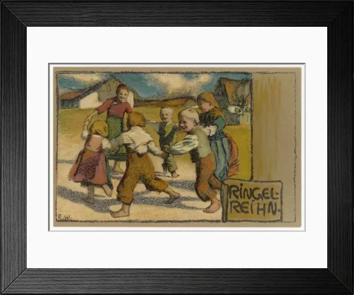 Framed Print : RING O ROSES C1905 Framed Print : RING O ROSES C1905