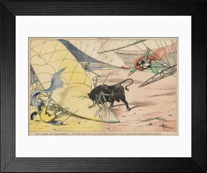 Framed Print : Bullfight with Airships Framed Print : Bullfight with Airships