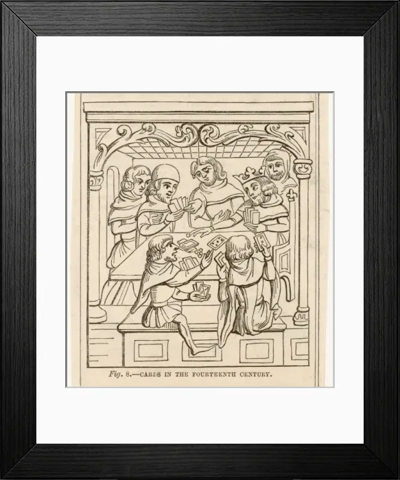 Framed Print : 14Thc Card-Playing Framed Print : 14Thc Card-Playing