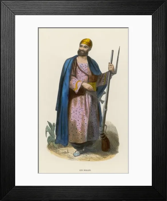 Framed Print : Racial / India / Durani 1850 Framed Print : Racial / India / Durani 1850