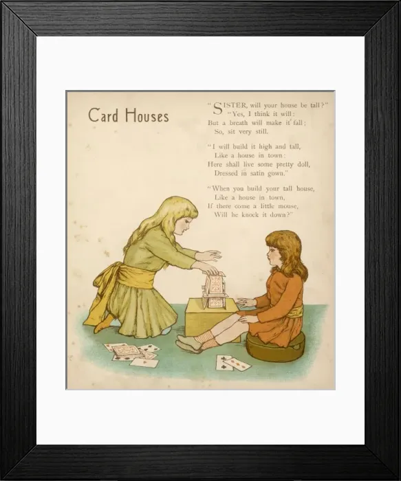 Framed Print : Card House / E Scannell Framed Print : Card House / E Scannell