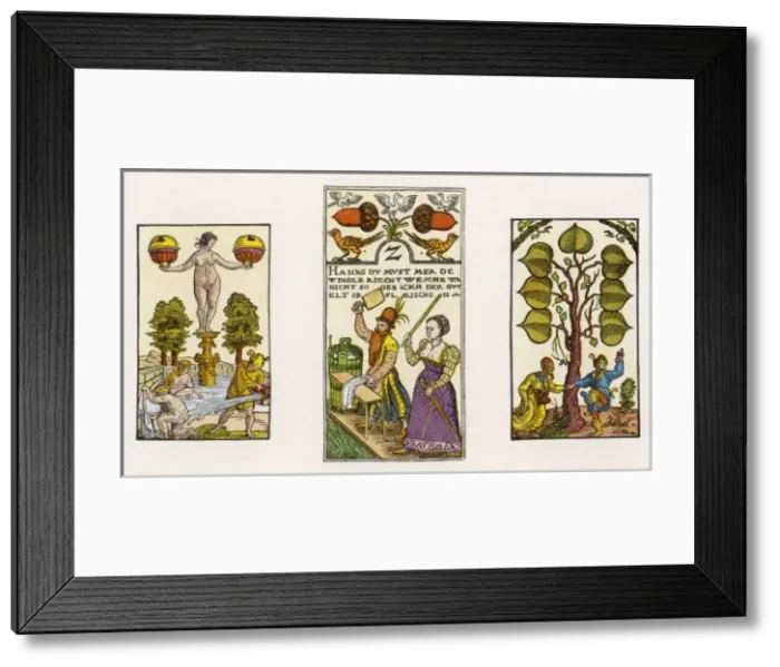 Framed Print : 16Thc Card Designs Framed Print : 16Thc Card Designs