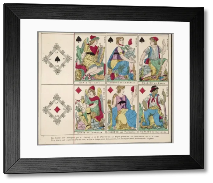 Framed Print : French Revolution Cards Framed Print : French Revolution Cards